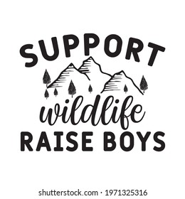 support wildlife raise boys vector arts
