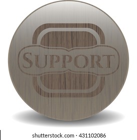 Support wood icon or emblem