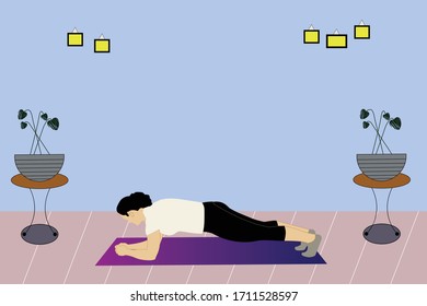 Support your forearms firmly on the ground, with the elbows under the shoulders. Keep the hips at the level of the head.
