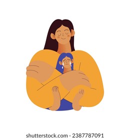 Support your inner child concept. Mental health problems. Modern flat vector illustration