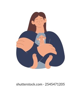 Support your inner child concept. Mental health problems. Modern flat vector illustration