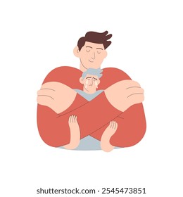 Support your inner child concept. Mental health problems. Modern flat vector illustration