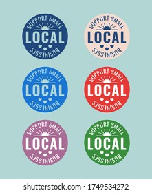 Support your small local businesses badges