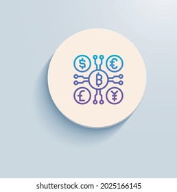 Supported Coins Icon Vector Design