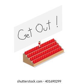 supporter fan club hold Get out banner
