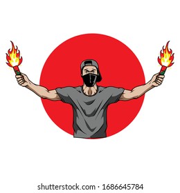 Supporter fans holding flare pyro not crime