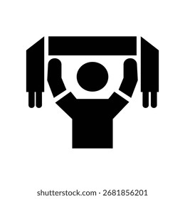 supporter glyph icon illustration vector graphic. Simple element illustration vector graphic, suitable for app, websites, and presentations isolated on white background