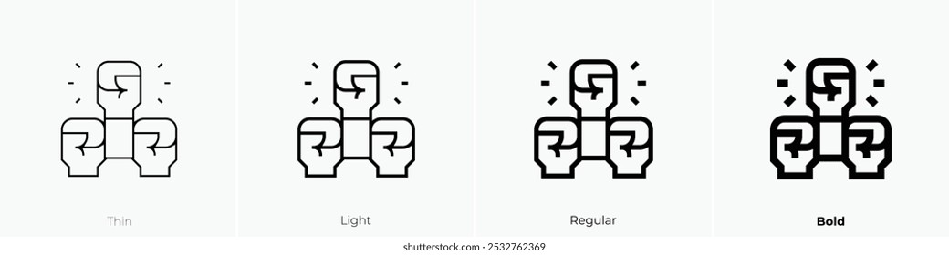 supporter icon. Thin, Light Regular And Bold style design isolated on white background