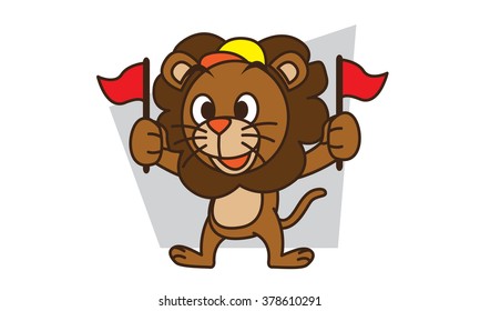 Supporter Lion Stock Vector (Royalty Free) 378610291 | Shutterstock