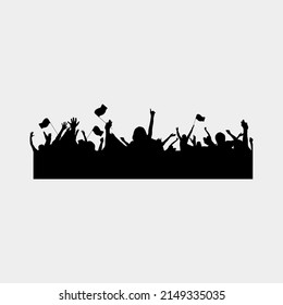 supporter silhouette illustration design. fans illustration design
