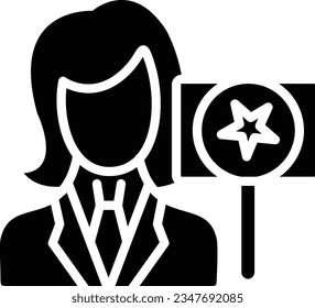 Estilo de glifo del icono del vector del soporte