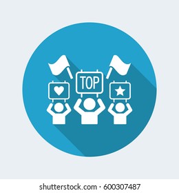 Supporters concept - Vector web icon