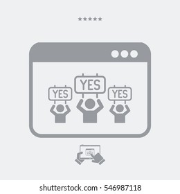 Supporters crowd page - Vector icon for computer website or application