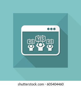 Supporters crowd page - Vector icon for computer website or application