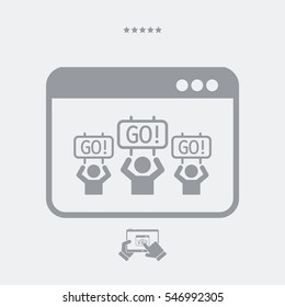 Supporters crowd - Vector icon for computer website or application
