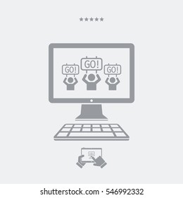Supporters crowd - Vector icon for computer website or application