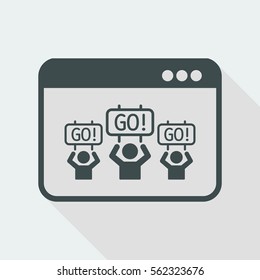 Supporters crowd - Vector icon for computer website or application