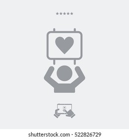 Supporters of love  - Vector web icon