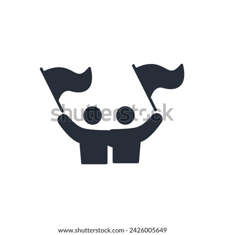 supporters sport icon. vector.Editable stroke.linear style sign for use web design,logo.Symbol illustration.