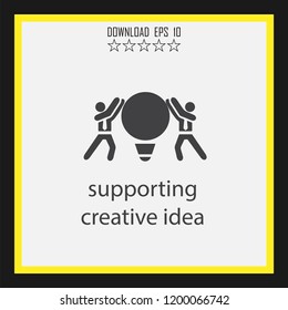 supporting creative idea   vector icon