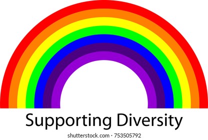 Supporting Diversity Rainbow Vector Illustration 