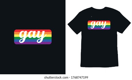  supporting gay people typography t-shirt design