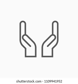 supporting hands icon