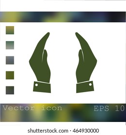 Supporting hands icon