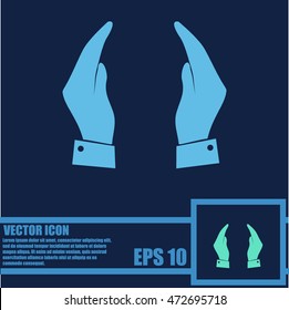 Supporting hands icon