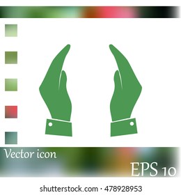 Supporting hands icon