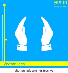 Supporting hands icon