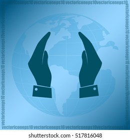 Supporting hands icon