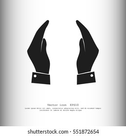 Supporting hands icon