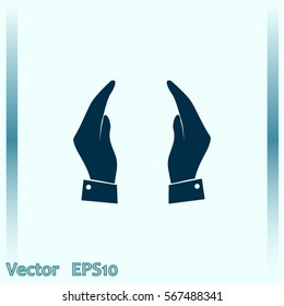 Supporting hands icon