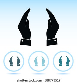 Supporting hands icon