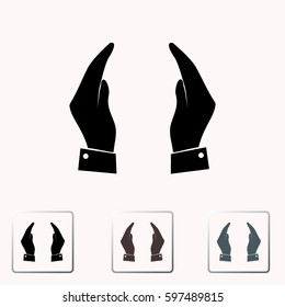 Supporting hands icon