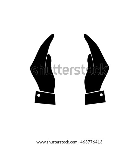 supporting hands icon stock vector royalty free 463776413