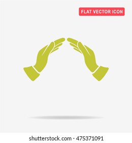 Supporting hands icon. Vector concept illustration for design.