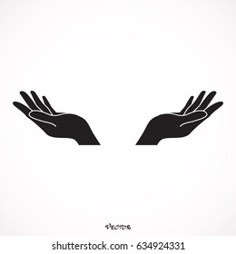Supporting hands illustration