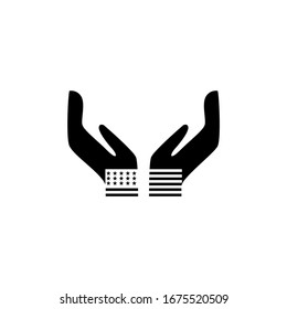 Supporting hands illustration eps 10