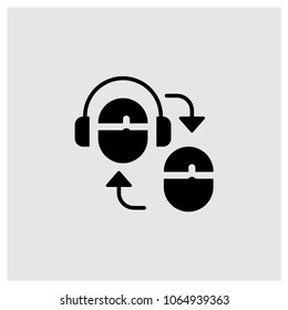 Supporting icon in trendy flat style isolated on grey background