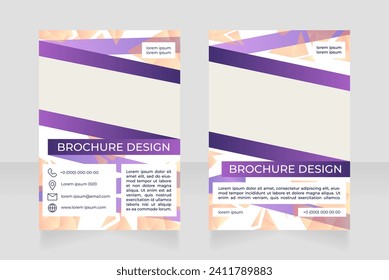 Supporting infrastructure project blank brochure design. Template set with copy space for text. Premade corporate reports collection. Editable 2 paper pages. Montserrat Medium, Regular fonts used