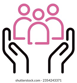 Supportive Community Icon can be used for web, app, infographic, etc