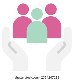 Icono comunitario de apoyo se puede usar para web, app, infografía, etc