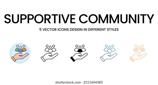 Ícone de vetor de Comunidade de suporte pronto para usar ilustração de vetor