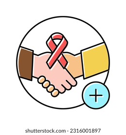 vector de color del programa de apoyo dermato-oncología. signo del programa de apoyo dermato-oncología. ilustración de símbolo aislado