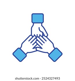 Supportive Hand icon isolated on a white background. Vector illustration.