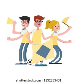 Supportive Soccer fans