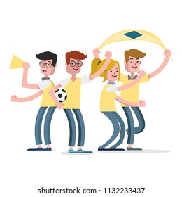 Supportive Soccer fans
