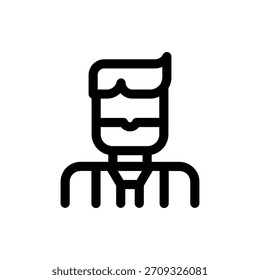 Supportive vector icon of father figure, ideal for parenting, guidance, and family bonds